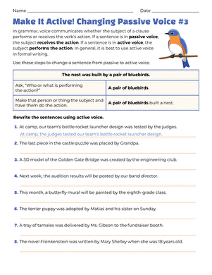 Make It Active! Changing Passive Voice #3