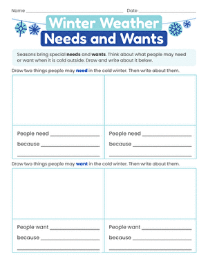 Winter Weather Needs and Wants