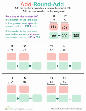 Adding and Rounding to the Nearest 100
