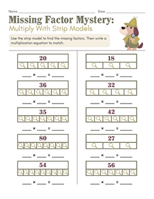 Missing Factor Mystery: Multiply With Strip Models