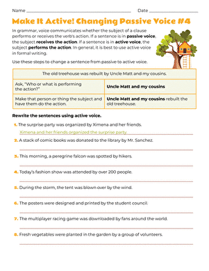 Make It Active! Changing Passive Voice #4