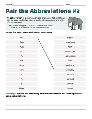 Pair the Abbreviations #2