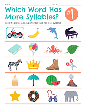 Which Word Has More Syllables? #1