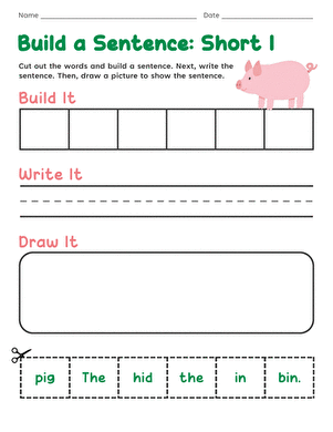 Build a Sentence: Short I