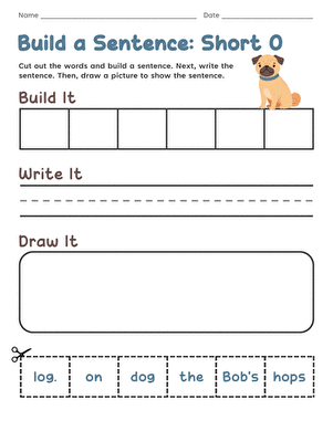 Build a Sentence: Short O