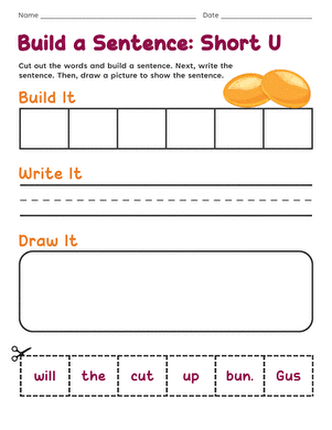 Build a Sentence: Short U