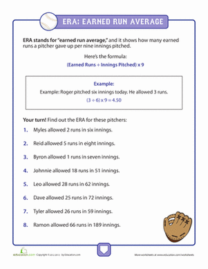Calculating ERA in Baseball