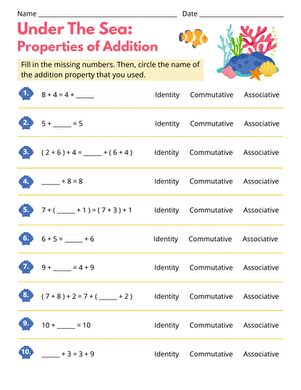 Under the Sea: Properties of Addition
