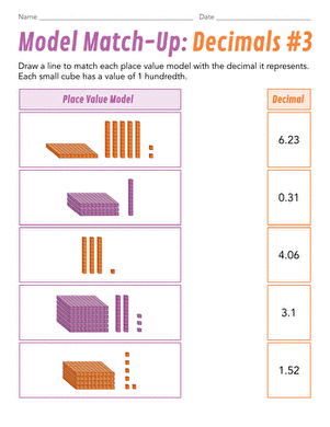 Model Match-Up: Decimals #3