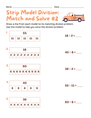 Strip Model Division: Match and Solve #2