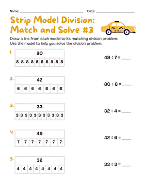 Strip Model Division: Match and Solve #3