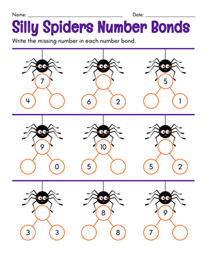 Silly Spiders Number Bonds