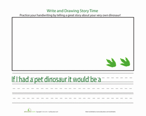 Practice Handwriting: Dinosaur