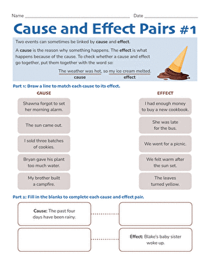 Cause and Effect Pairs #1