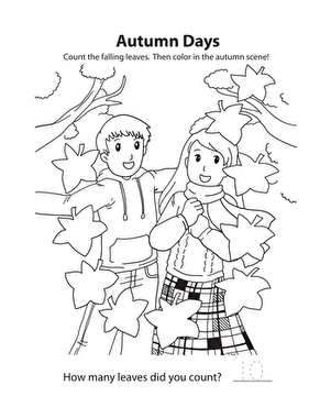 Autumn Days Coloring