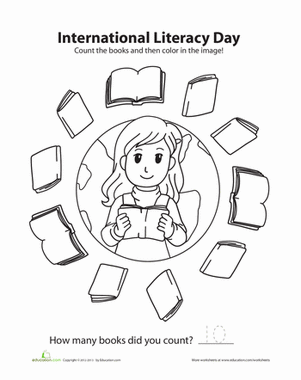 International Literacy Day Coloring