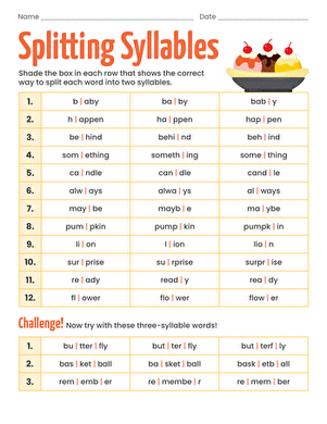 Splitting Syllables
