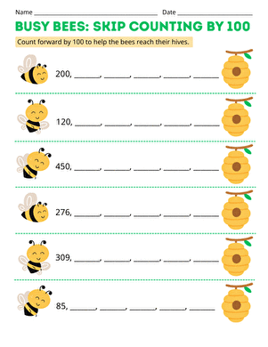 Busy Bees: Skip Counting by 100