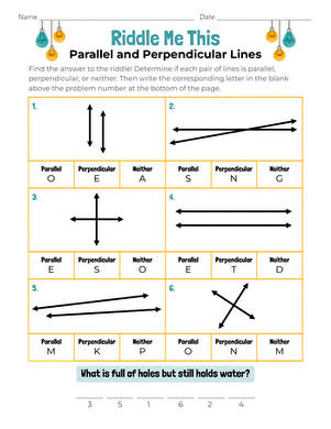 Riddle Me This: Parallel and Perpendicular Lines