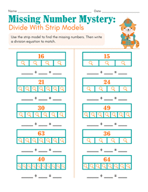 Missing Number Mystery: Divide With Strip Models
