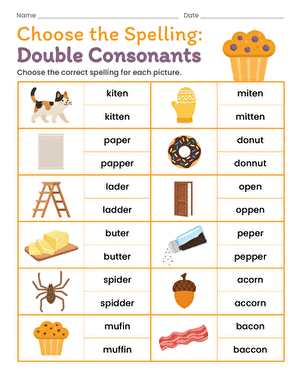 Choose the Spelling: Double Consonants 