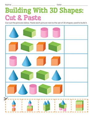 Building With 3D Shapes: Cut and Paste