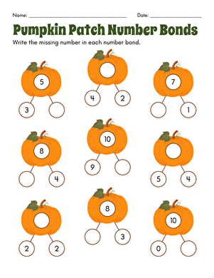 Pumpkin Patch Number Bonds