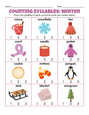 Counting Syllables: Winter