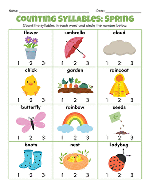 Counting Syllables: Spring