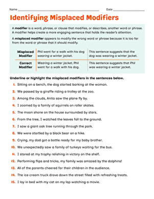 Identifying Misplaced Modifiers 
