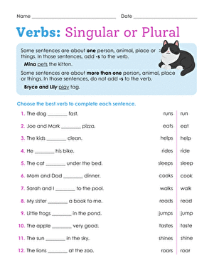 Verbs: Singular or Plural