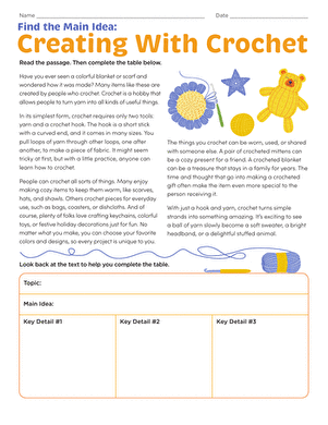Find the Main Idea: Creating With Crochet
