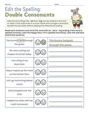 Edit the Spelling: Double Consonants