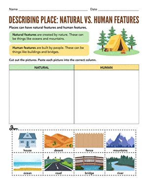 Describing Place: Natural vs. Human Features