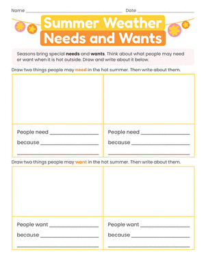 Summer Weather Needs and Wants