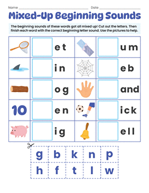 Mixed Up Beginning Sounds 