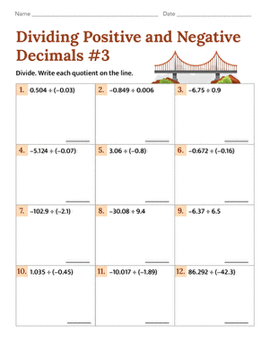 Dividing Positive and Negative Decimals #3