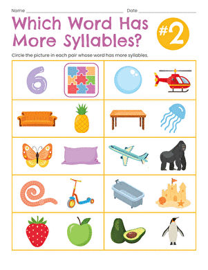 Which Word Has More Syllables? #2