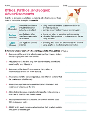 Ethos, Pathos, and Logos in Advertisements