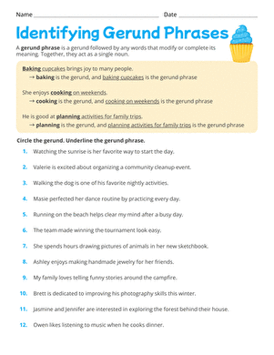 Identifying Gerund Phrases