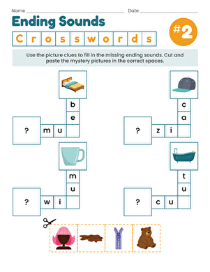 Ending Sounds Crosswords #2