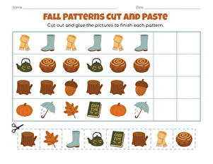 Fall Patterns Cut and Paste