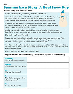 Summarize a Story: A Real Snow Day