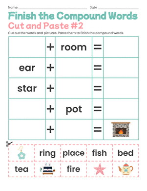 Finish the Compound Words: Cut and Paste #2