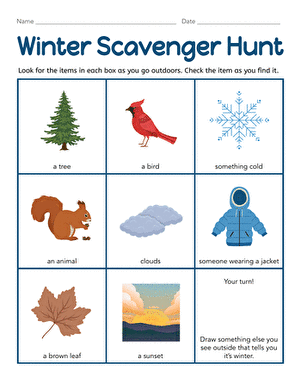 Winter Scavenger Hunt
