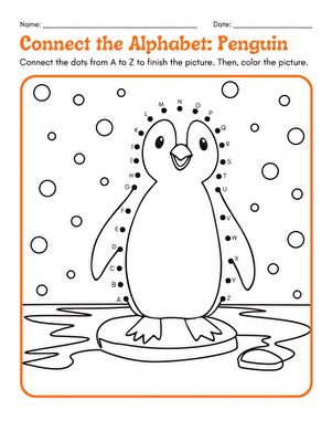 Connect the Alphabet: Penguin