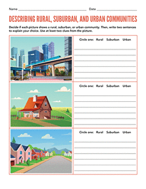 Describing Rural, Suburban, and Urban Communities