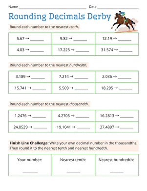 Rounding Decimals Derby