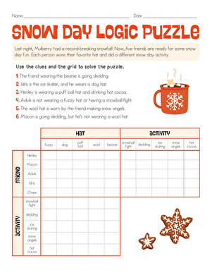 Snow Day Logic Puzzle