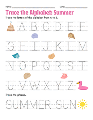 Trace the Alphabet: Summer
